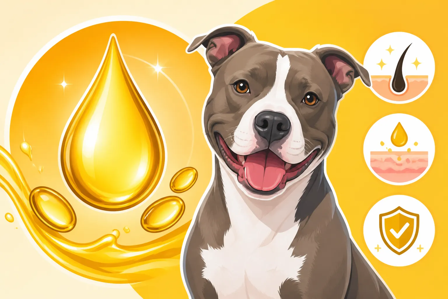 Omega Oils for Pit Bull Skin and Coat