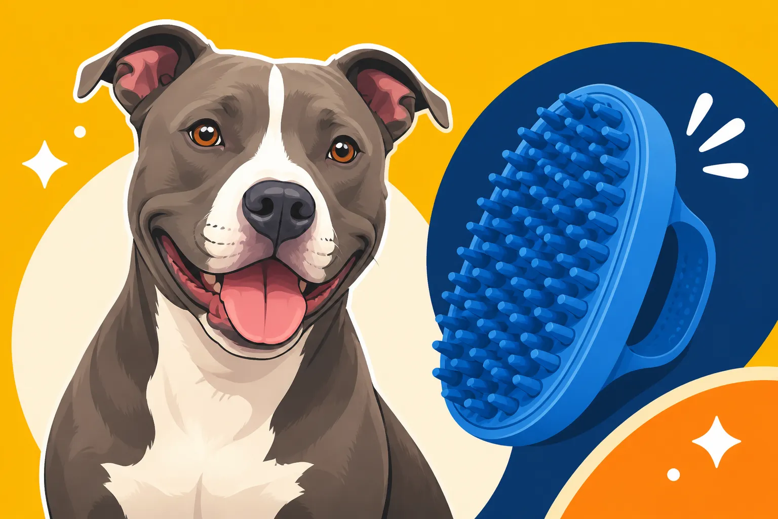 Rubber Curry Brushes for a Pit Bull