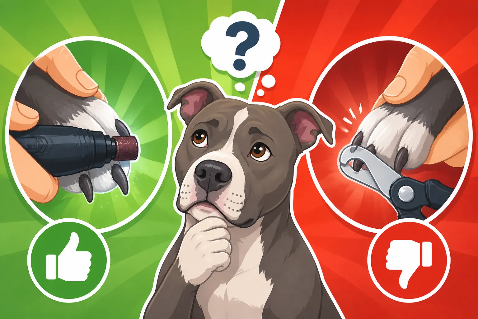 Whether a Grinder Beats Clippers on Pit Bull Nails