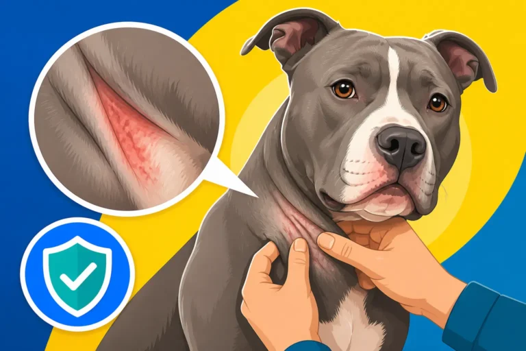 Checking Pit Bull Skin Folds for Irritation