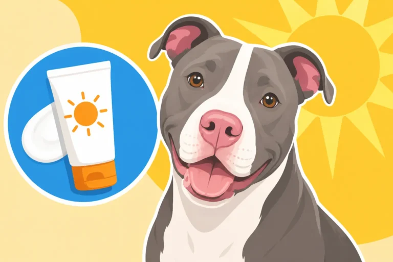 Sunscreen for a Pit Bull With a Pink Nose