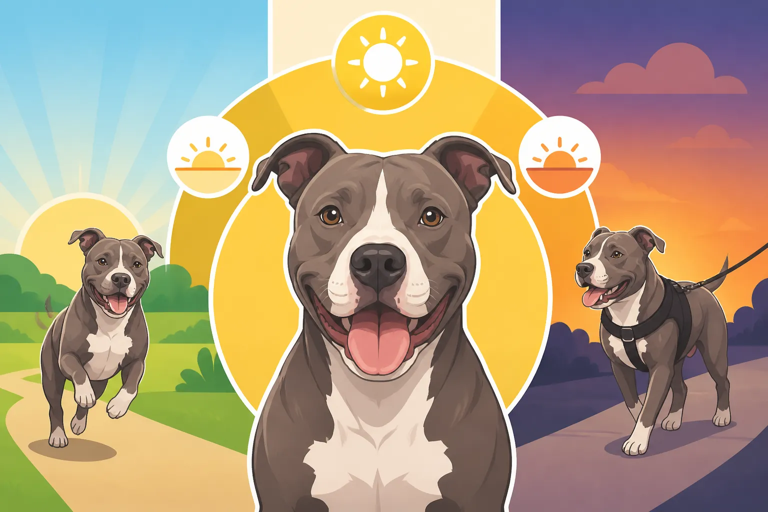 Splitting Pit Bull Exercise Across the Day