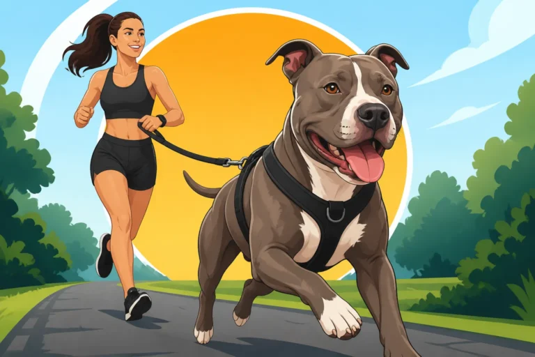 Taking an Adult Pit Bull Running