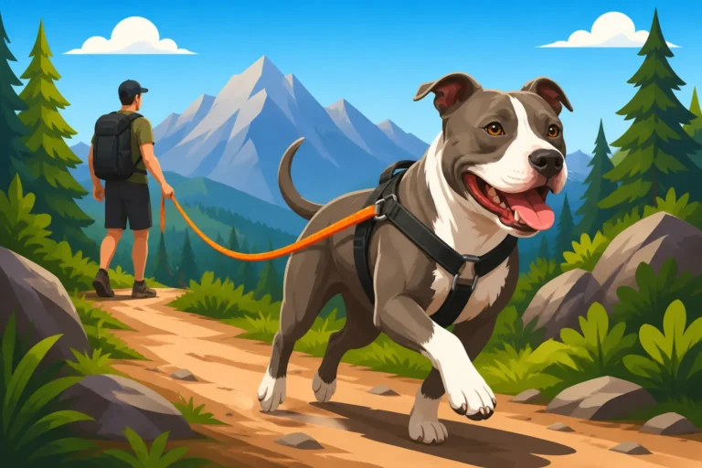 Trail Days With a Pit Bull on a Long Line
