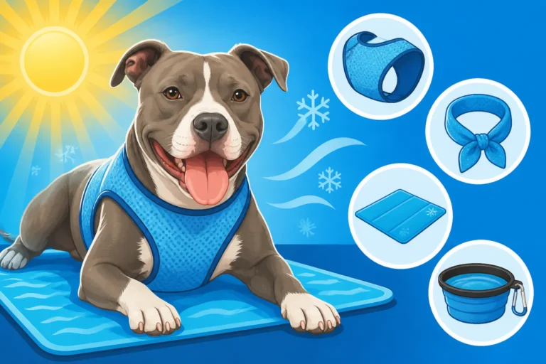 Cooling Gear for a Short-Coated Pit Bull