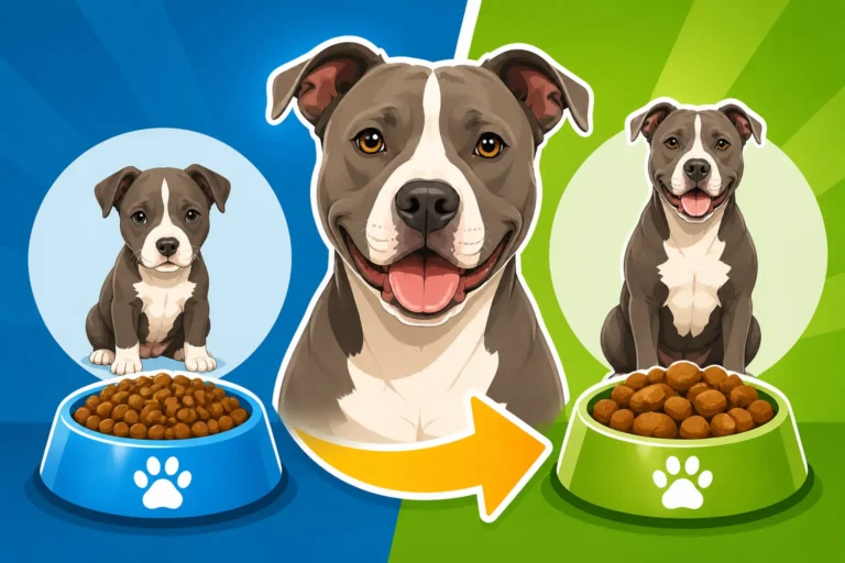 The Age a Pit Bull Switches to Adult Food