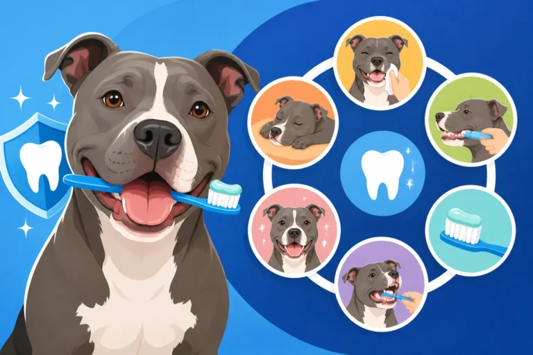 A Weekly Toothbrushing Routine for a Pit Bull