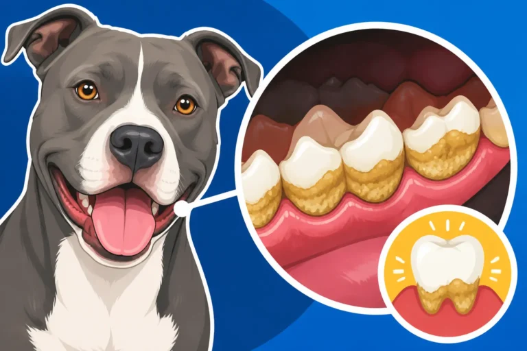 Tartar Building on Pit Bull Molars