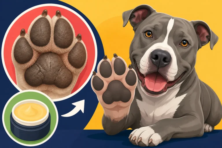 Pit Bull Paw Pad Cracks and Balm