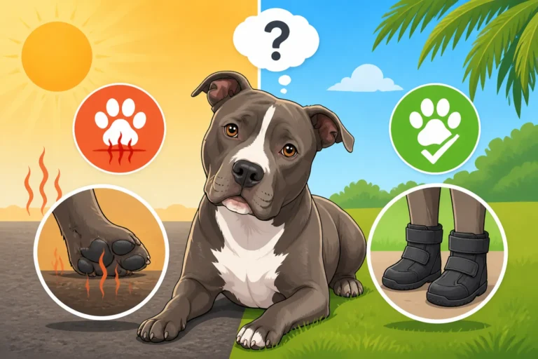 Whether a Pit Bull Should Wear Boots in Summer