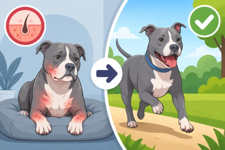 Pit Bull Exercise After a Skin Flare