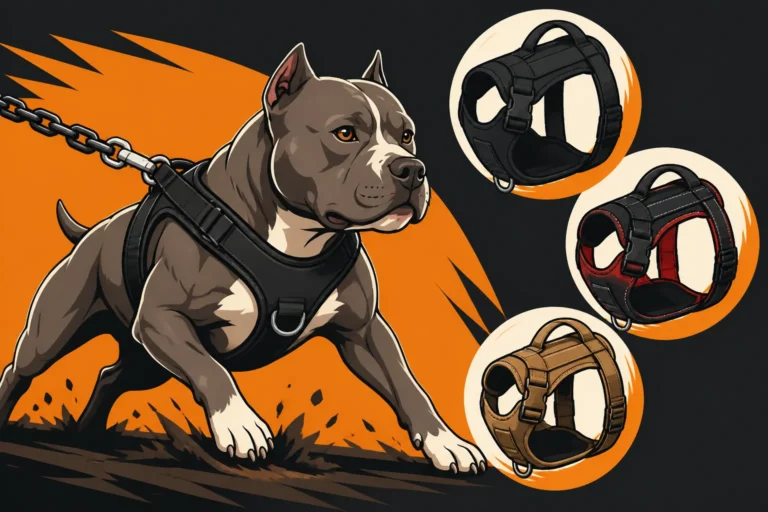 Harnesses Built for a Pulling Pit Bull