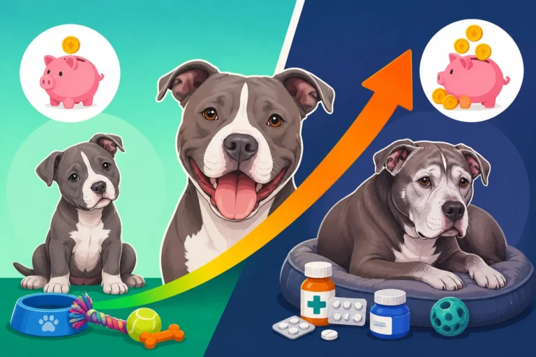 How Pit Bull Costs Shift From Puppy to Senior