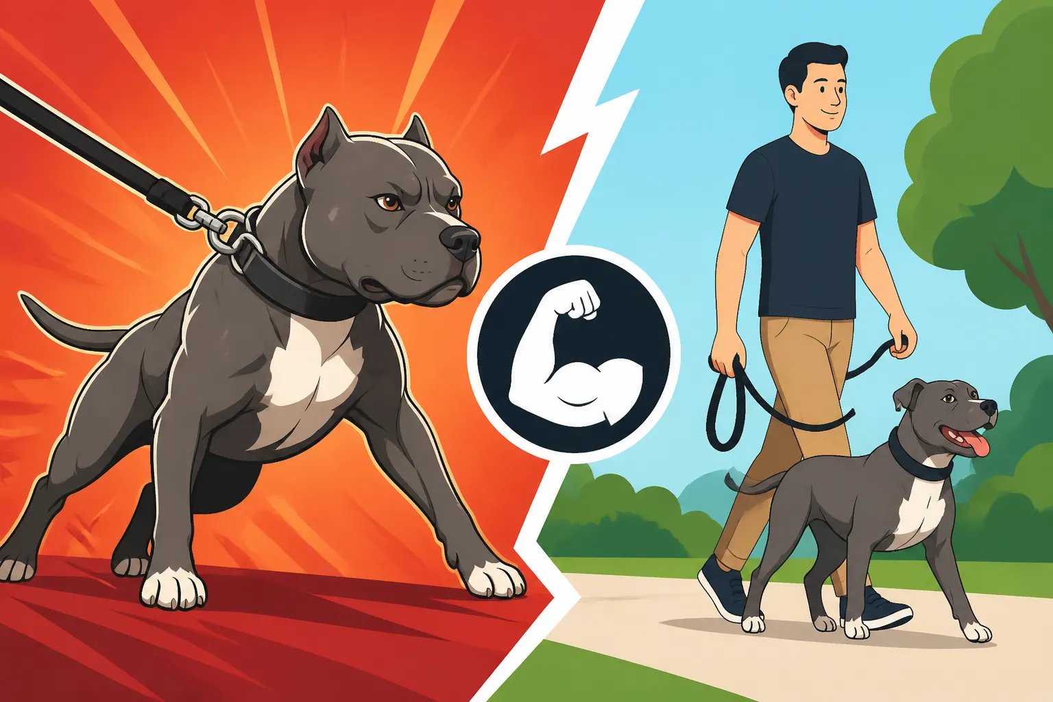 Pit Bull Leash Manners and Physical Strength