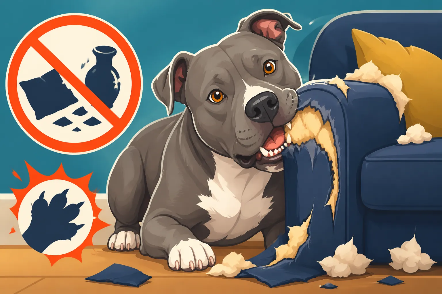 Pit Bull Chewing and Destructive Behavior