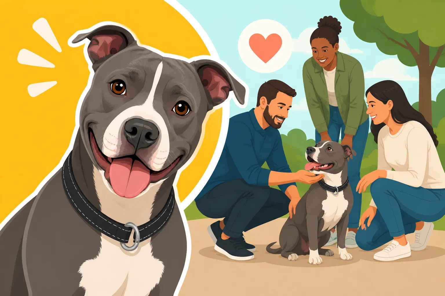 Socializing a Pit Bull Around Strangers
