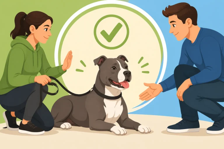 Teaching a Pit Bull to Greet Calmly