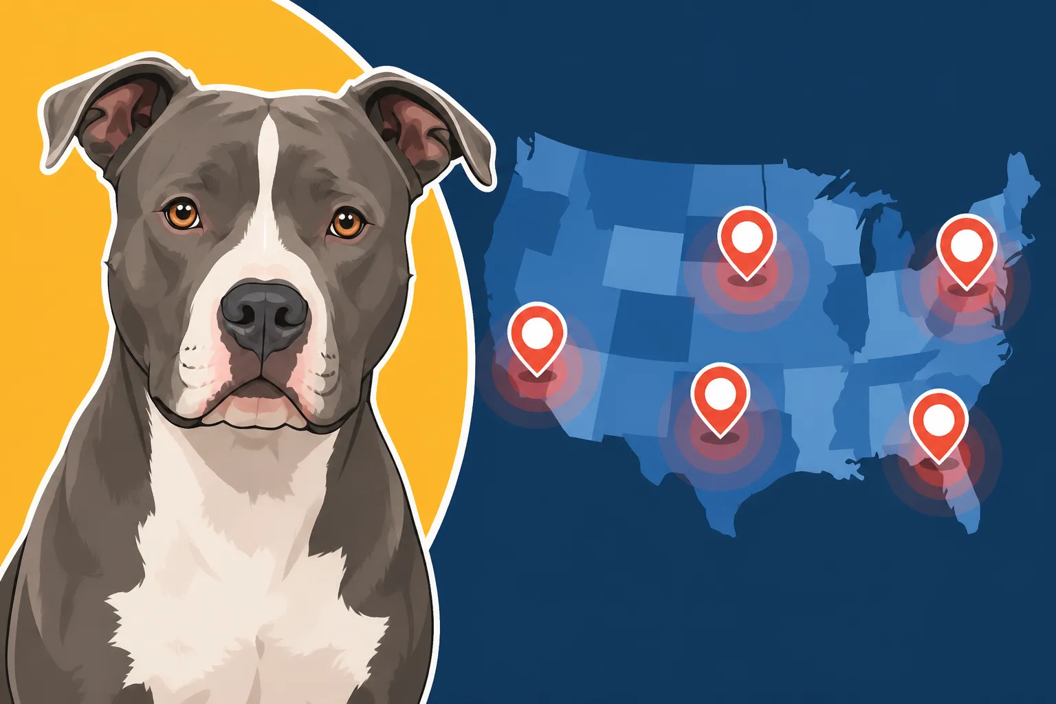Where Pit Bull Type Dogs Are Most Common