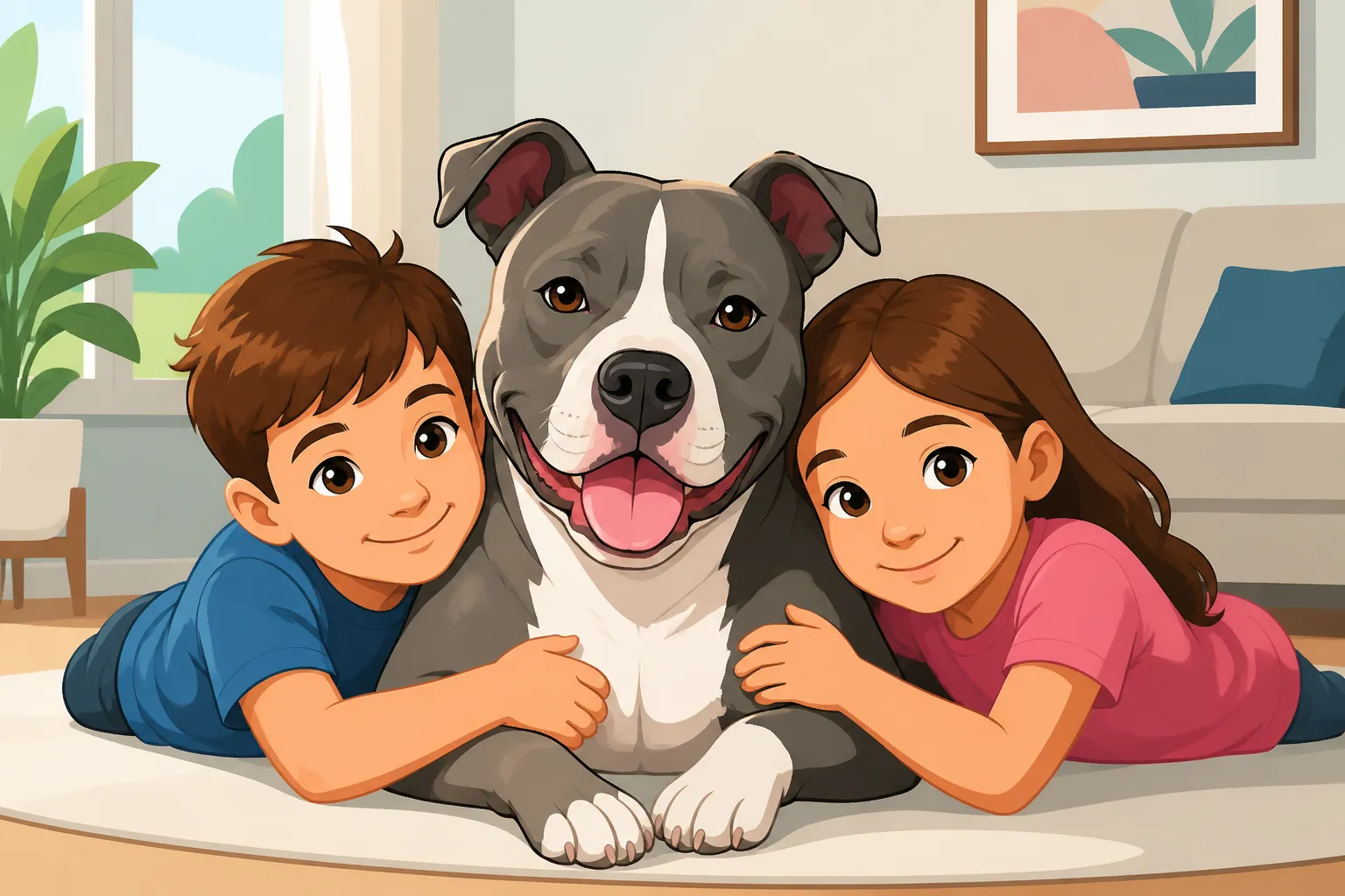 A Pit Bull in a House With Children
