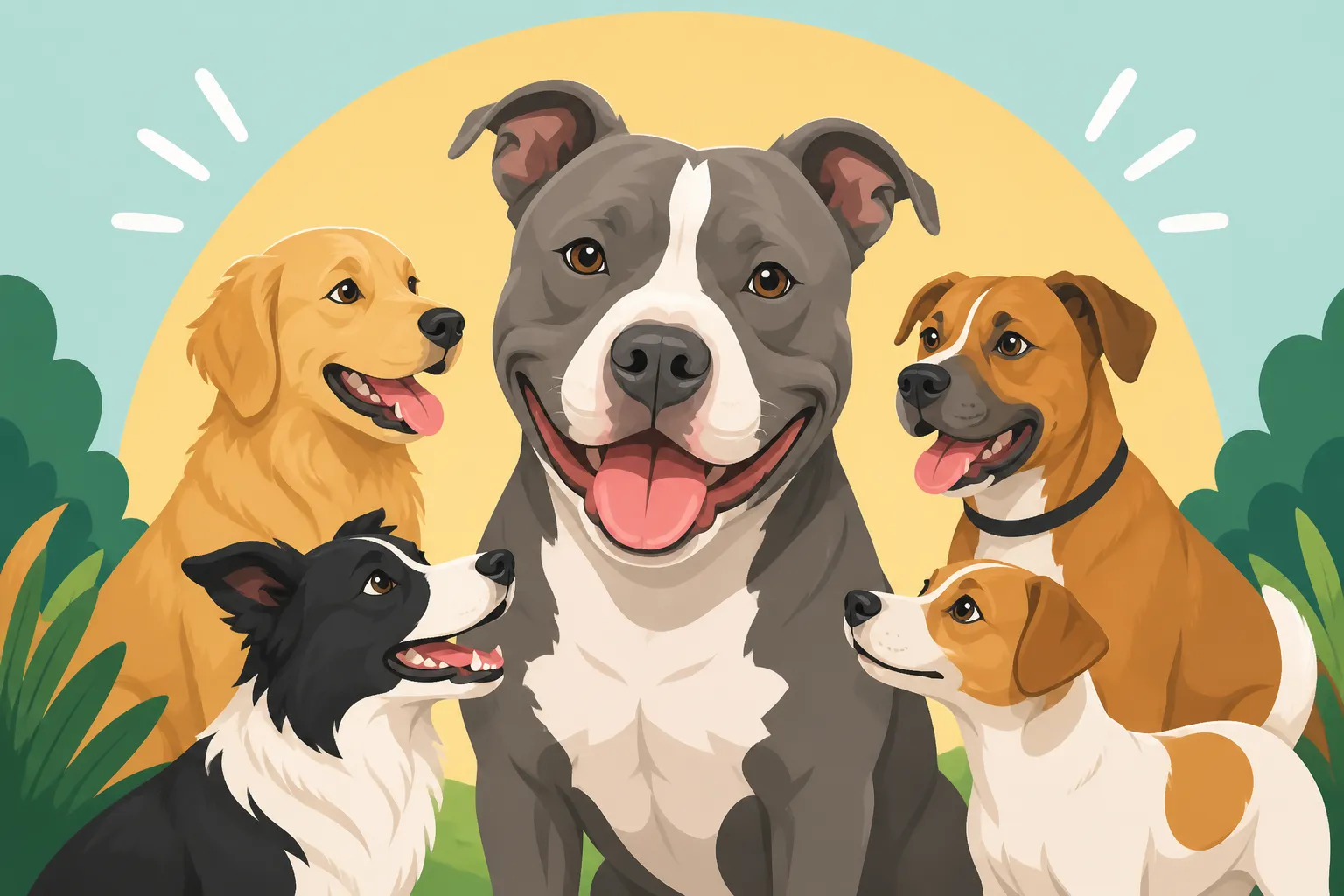 Pit Bulls Living With Other Dogs