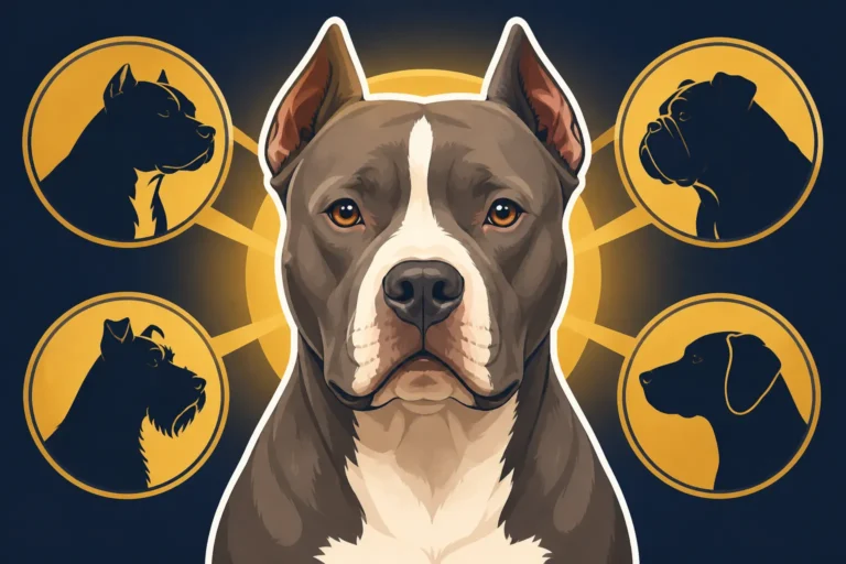 The British Crosses Behind the Pit Bull