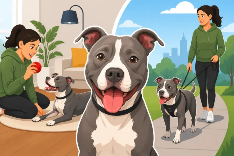 Managing a Pit Bull Without a Yard