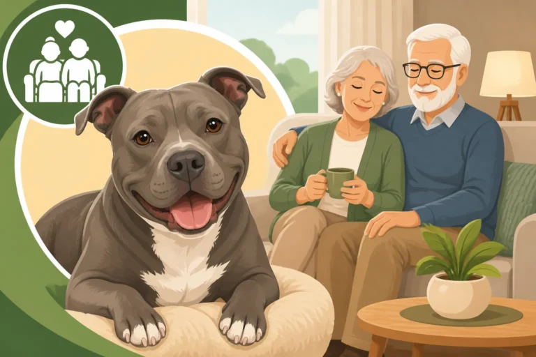 Pit Bulls for Retired and Quieter Households